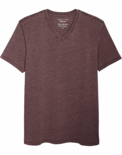 Lucky Brand Burnout Modern Fit V-Neck T-Shirt, Burgundy Burnout