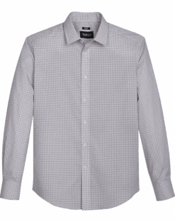 Awearness Kenneth Cole Slim Fit Spread Collar Sport Shirt, Burgundy Diamond Dot