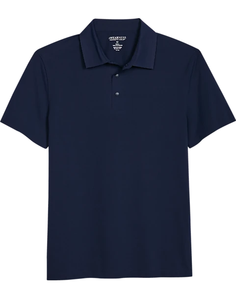 Awearness Kenneth Cole Modern Fit Welded Polo, Navy