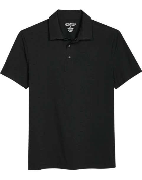 Awearness Kenneth Cole Modern Fit Welded Polo, Black