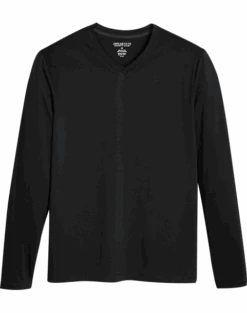Awearness Kenneth Cole Slim Fit V-Neck Long Sleeve T-Shirt, Black