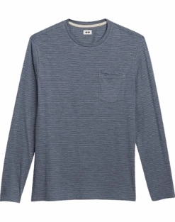 Joseph Abboud Modern Fit Crew Neck Tee, Slate Stripe