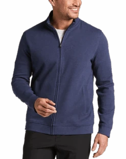 Joseph Abboud Modern Fit Full-Zip Sweater, Navy