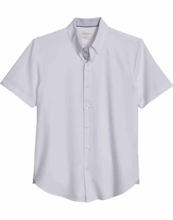 Con.Struct Slim Fit Short Sleeve Sport Shirt, White