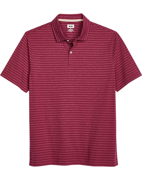 Joseph Abboud Modern Fit Polo, Red Tonal Stripe