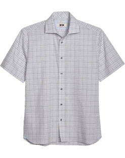 Joseph Abboud Modern Fit Sport Shirt, Gray Plaid