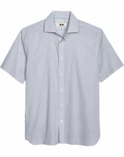 Joseph Abboud Modern Fit Short Sleeve Sport Shirt, Slate Medallion