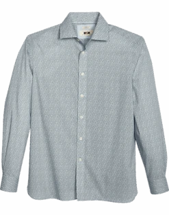 Joseph Abboud Modern Fit Sport Shirt, Slate Leaf Vine