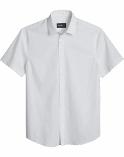 Awearness Kenneth Cole Slim Fit Short Sleeve Sport Shirt, White