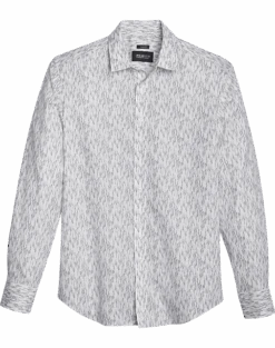 Awearness Kenneth Cole Slim Fit Sport Shirt, Black & White Matrix