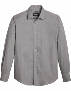 Awearness Kenneth Cole Slim Fit Sport Shirt, Charcoal Tonal Plaid