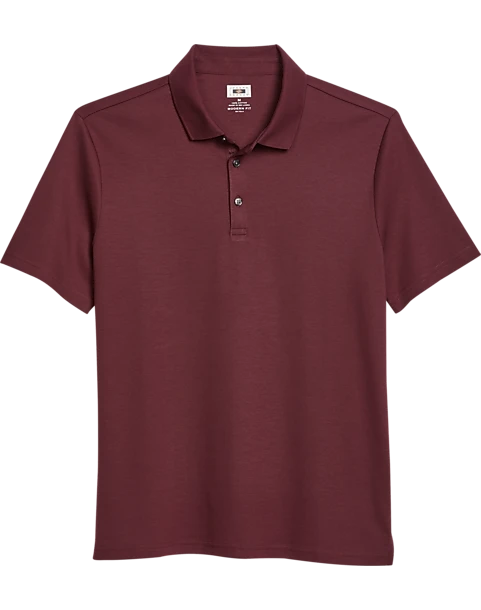 Joseph Abboud Modern Fit Luxe Cotton Polo, Burgundy