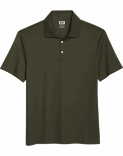 Joseph Abboud Modern Fit Luxe Cotton Polo, Olive Green