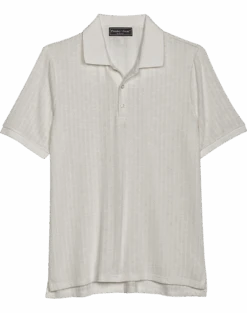 Paisley & Gray Slim Fit Polo, Cream