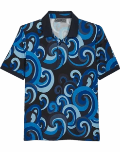 Paisley & Gray Polo, Navy Waves