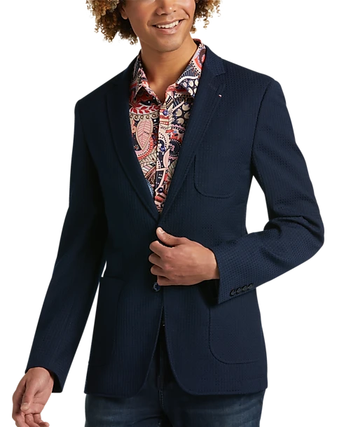 Paisley & Gray Slim Fit Soft Jacket, Navy
