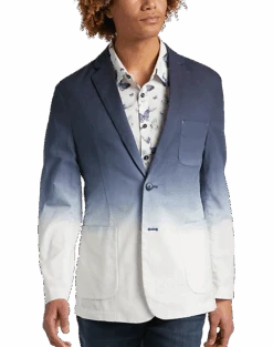 Paisley & Gray Slim Fit Blazer, Blue & White Ombre Tie Dye