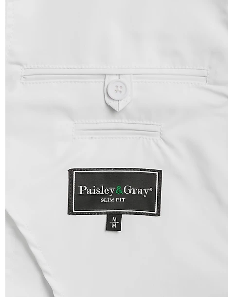 Paisley & Gray Slim Fit Casual Jacket, White - Image 3