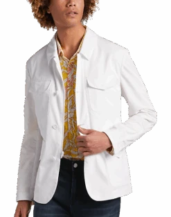 Paisley & Gray Slim Fit Casual Jacket, White