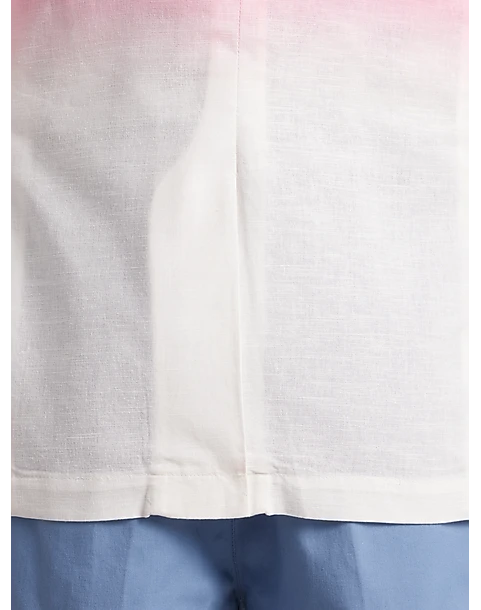 Paisley & Gray Slim Fit Linen Blazer, Red & White Tie Dye - Image 2