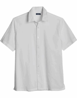 Zanetti Modern Fit Camp Shirt, White