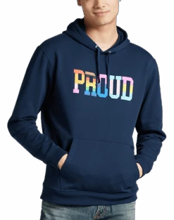 The Phluid Project Classic Fit Proud Graphic Hoodie, Navy