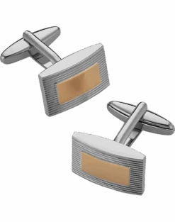 Pronto Uomo Cufflinks, Gold & Sliver