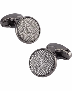 Joseph Abboud Gunmetal Circle Cufflinks