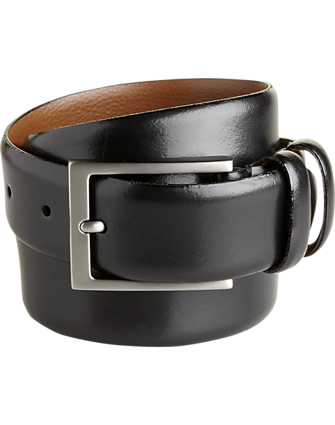 Joseph Abboud Double-Loop Dress Belt, Brown
