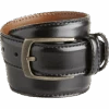 Joseph Abboud Double-Loop Edge Stitch Dress Belt, Black