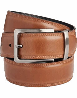 Men's Wearhouse Reversible Leather Belt, Cognac Brown & Black