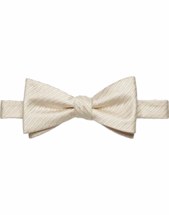 Egara Pre-Tied Bow Tie, Tan Stripe