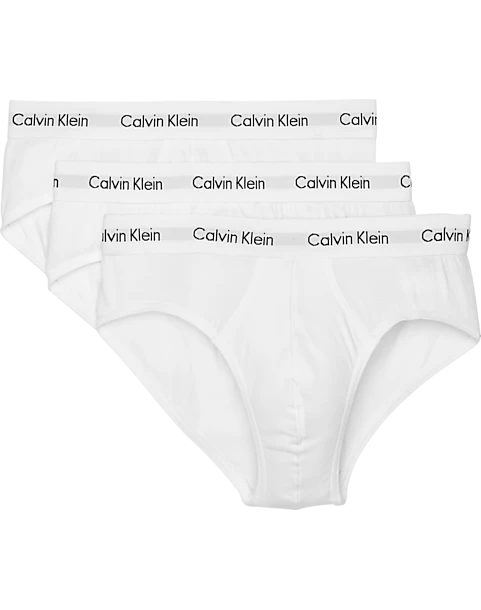 Calvin Klein Classic Fit Cotton Briefs, 3-Pack, White