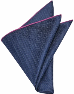Joseph Abboud Pocket Square, Navy Check