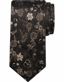 Joseph Abboud Narrow Tie, Brown Floral