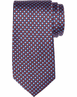 Pronto Uomo Narrow Silk Tie, Rust Diamonds