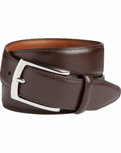 Johnston & Murphy Feather Edge Belt, Burgundy