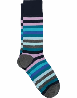 Egara Socks, Navy Stripes