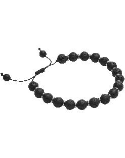 Pronto Uomo Tiger Eye & Gunmetal Bracelet, Black