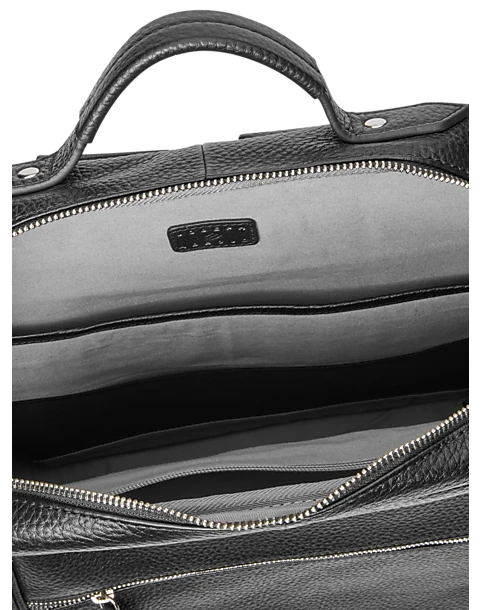 Joseph Abboud Pebble Leather Backpack, Black - Image 2