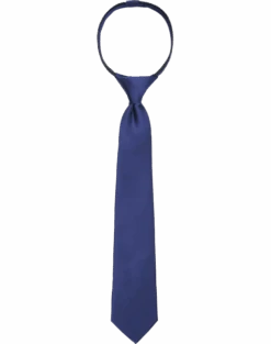 Egara Boys Zipper Tie, Navy Blue