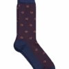Egara Blue And Burgundy Color Burst Socks, 1 Pair