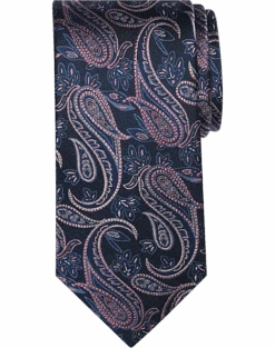 Pronto Uomo Narrow Tie, Pink Paisley