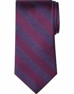 Pronto Uomo Narrow Tie, Purple Stripe