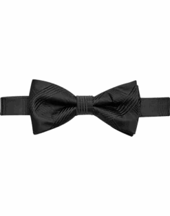 Pronto Uomo Pre-Tied Bow Tie, Black Grid