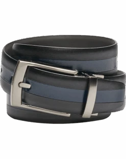 Joseph Abboud Reversible Leather Belt, Blue