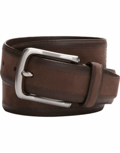 Joseph Abboud Two Tone Leather Belt, Brown