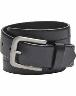 Joseph Abboud Leather Casual Belt, Navy