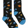 Egara Adult & Child Socks 2-Pack, Black & Blue Space Life