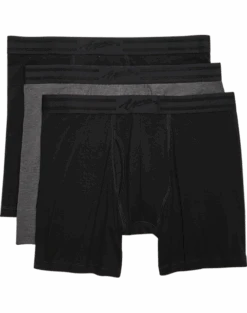 Egara Slim Fit Boxer Briefs, 3-Pack, Black & Gray